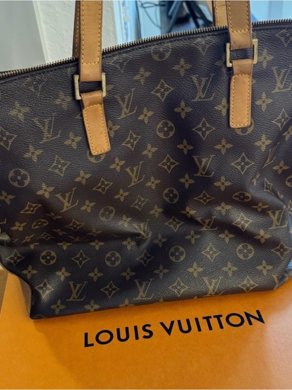 Louis Vuitton Monogram Canvas Tote in Brown and Tan